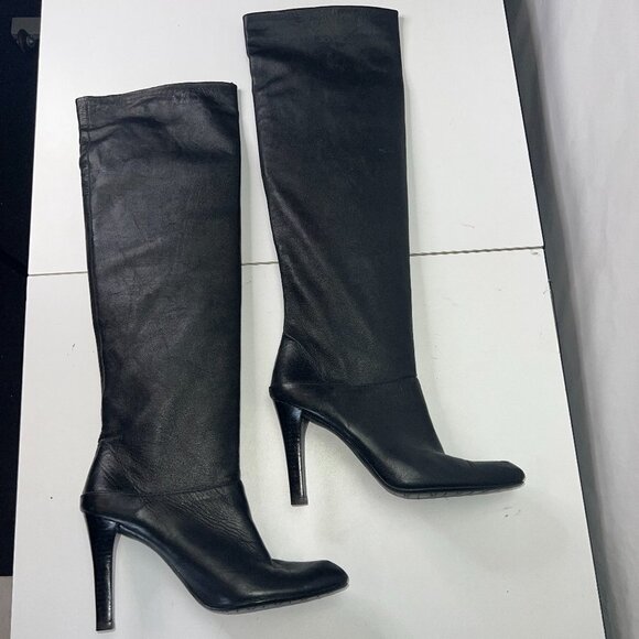 STUART Weitzman Made in Spain Calf Leather Heel Boots Size 37
